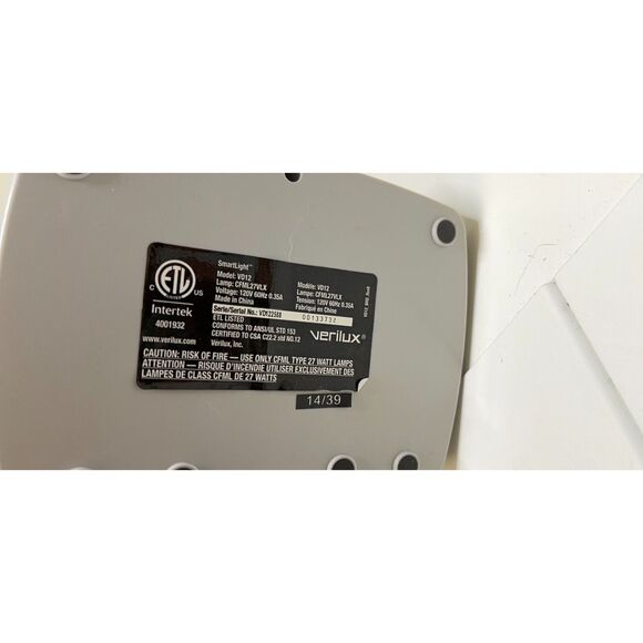 Verilux Natural Spectrum® Productivity Lamp Model VD12 - Picture 9 of 9